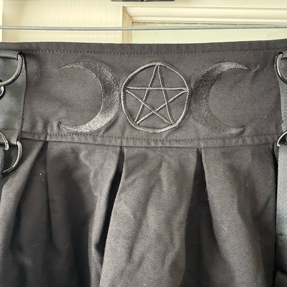 Killstar Black Skirt with Straps - Picture 2 of 4